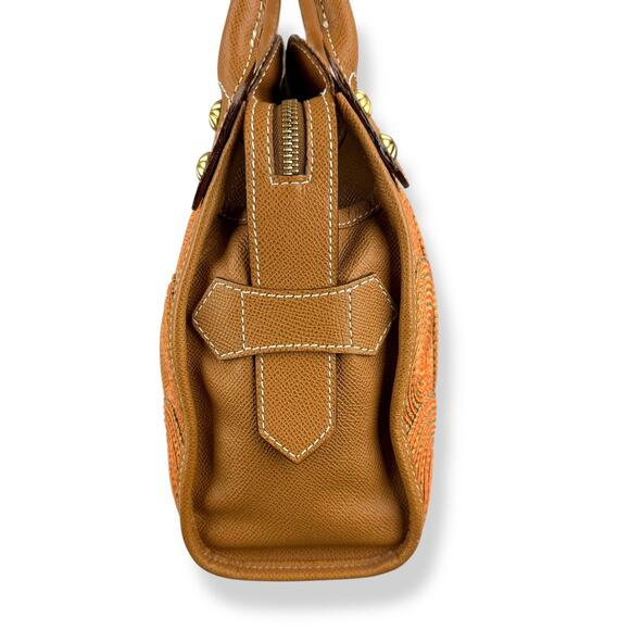 Vintage ERIC JAVITS NEW YORK raffia woven leather handbag - Picture 16 of 16